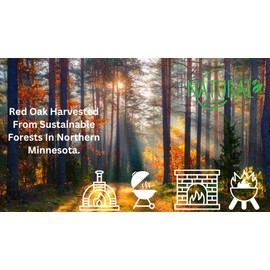 One Log Fire | Pizza Oven Wood 8 Inch 100% Kiln Dried Red Oak Cooking Wood, Great for Grilling, Smoking, BBQ, Saunas, 26 lbs.