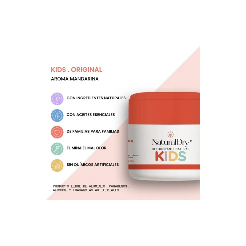 Desodorante Natural Unisex Para Niños - Kids - 10 Unidades