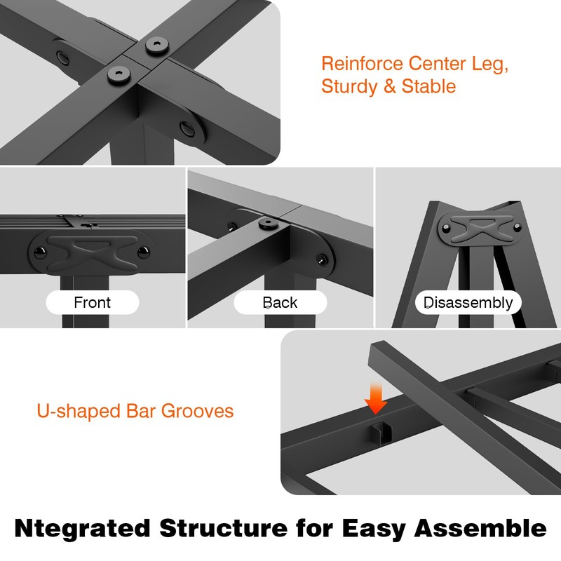 RmagineX Queen Size Bed Frame, 14 Inch High Heavy Duty