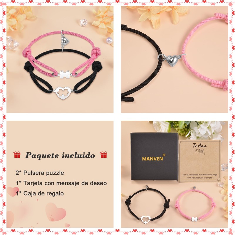 MANVEN Magnetisches Pärchen Armband E