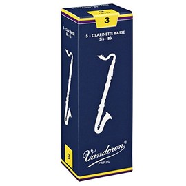 Vandoren Traditional Bass Clarinet Reeds Strength 3 Box of 5