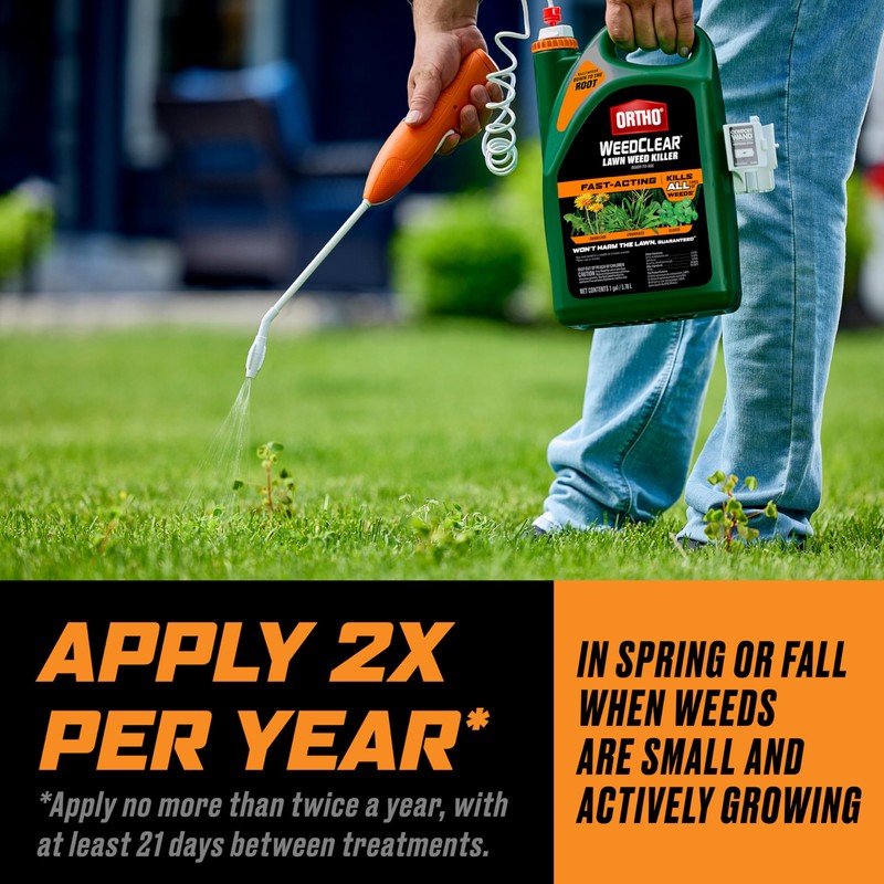 Ortho WeedClear Lawn Weed Killer Ready-to-Use, Refill, Kills Crabgrass, Dandelion
