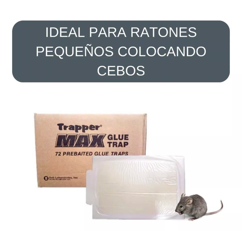 Trapper Max Trampa Para Ratones Efectiva Trampa Adhesiva Cucarachas 30pz