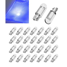 SCUARI 30PCS 194 LED Bulb,Car Accessories License Plate Bulb,0.36W 12V Car Interior Dome Light,168 2825 W5W T10 Wedge COB LED Replacement Bulbs,Use for Dome Light,Map Light (Blue)