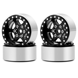 SWX 1.0" RC Beadlock Aluminum Wheels 4Pcs 1.1" Aluminum Wheel Rims for 1/18 TRX4M 1/24 Axial SCX24 AXI90081 AXI00005 RC Crawler Upgrades