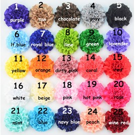 25PCS Assorted Colours Baby DIY Flower Headbands Decorative Wedding Flowers Handmade Ribbon Flowers Women Girls Satin Fabric Flowers (2 Inch - 25 color)