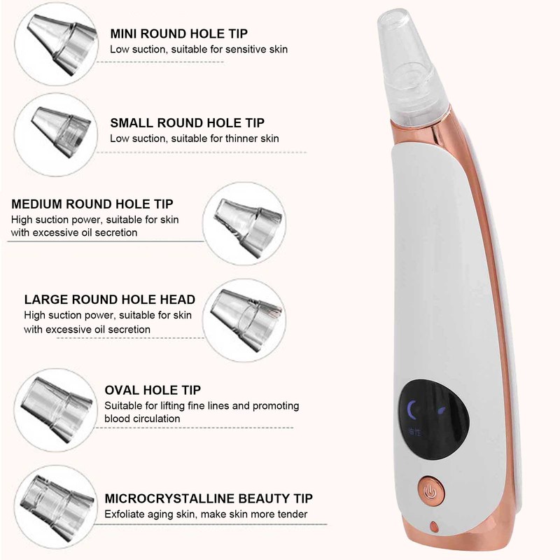 Electric Blackhead Vacuum Cleaner Blackhead Extractor Nose Cleaner Visible Pore