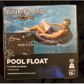 Rolling Stones Pink Floyd 40" Inflatable Swim Tube Pool Ring Float, Adult