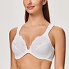 MELENECA Women's Bra Front Closure Large Sizes with Underwire Lace
