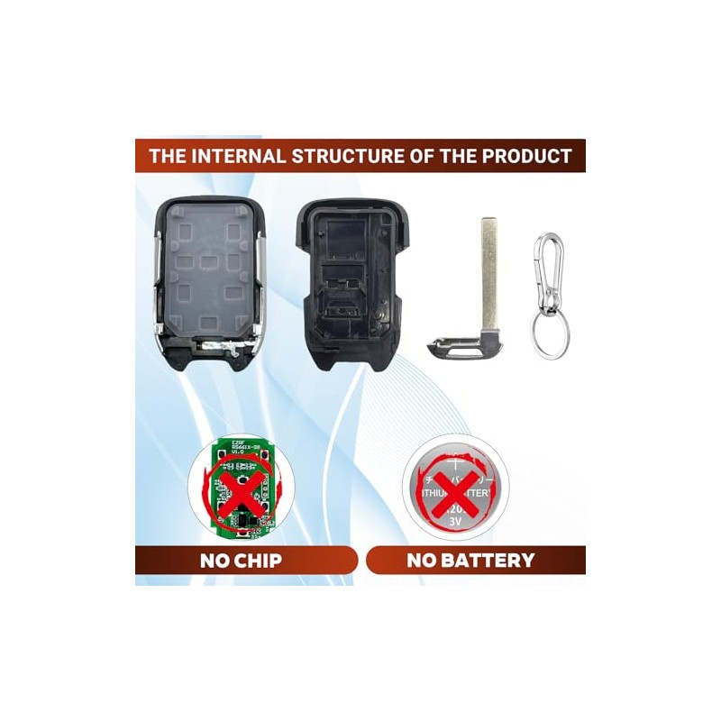 5 Button Key Fob Case for Chevy Silverado GMC Sierra