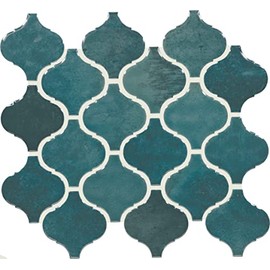 Daltile Mesmerist 11" X 12" Ceramic Arabesque Mosaic Tile in Mystique Gloss (10 PC Per Carton) (7.4 SQFT Per Carton )