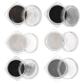 FOMIYES Home Nail 6 Pack Nail Glitter Powder Iridescent for Gel Natural Acrylic Easy Diy Manicure Supplies