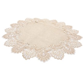 Faderr Round Retro Table Cloth Coffee Table Cloth Towel Cotton Crochet Lace Table Doilies (Size: 50x50cm)
