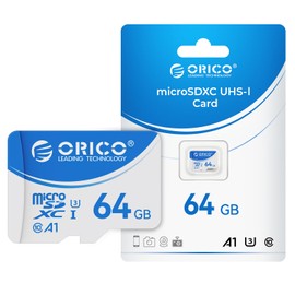 ORICO T3 64GB microSDXC UHS-I Memory Card, 70MB/s Read, 60MB/s Write, 4K UHD Recoding, U3, Class10, V30, A1, Micro SD for Baby Monitor, Security Camera, TF Card