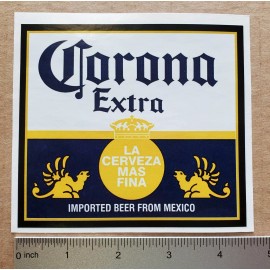 4.5" Mexican Beer vinyl sticker. Cerveza decal for bar. Many more in my store.