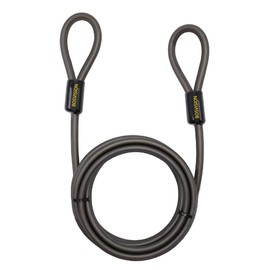 Bosvision Security Steel Cable with Loops, Braided Steel Flex Cable, 10mm for U-Lock and Padlock