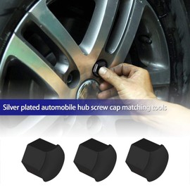 Create idea Pack of 20 Black Wheel Nut Caps Allen Screws Covers 21 mm Hex Protection with Removal Tool Compatible with Range Rover Fiat Ducato