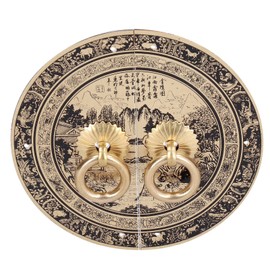 FTVOGUE Antique Handle - 11cm Vintage Chinese Style Drawer Handle Chinese Antique Furniture Brass Handle for Home