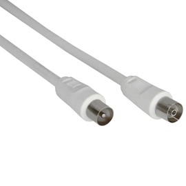 InLine® 10m 2X Shielded >75dB Antenna Cable - White
