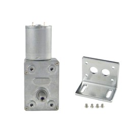 CHANCS 370WG Reducer Electric Motor 6V DC Worm Gear Motor 2RPM with Fastener L Shaped Bracket