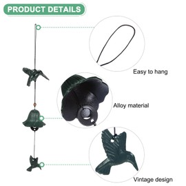 M METERXITY 1-Pack Japanese Wind Chime, Vintage Metal Temple Bell Wind Chime for Outside/Garden/Patio [Green]