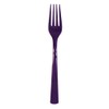 Unique Deep Purple Solid Plastic Forks (18ct) - Durable &