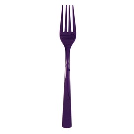 Unique Deep Purple Solid Plastic Forks (18ct) - Durable & Elegant Party Cutlery - Perfect For Parties, Picnics & Every Occasion