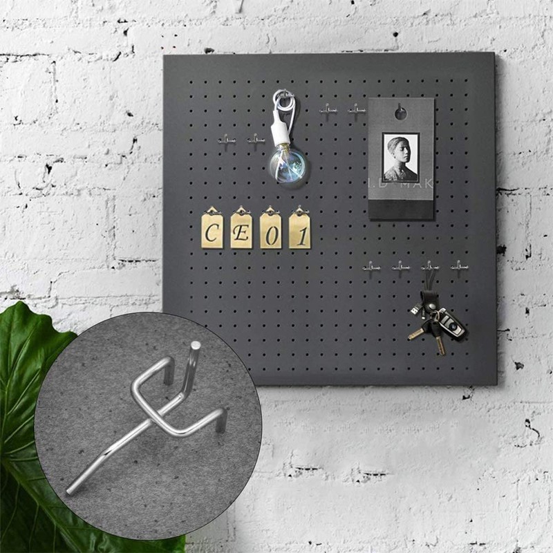 Youery 50 Pack Pegboard Hooks,Pegboard Wall Slat Clips for Retail
