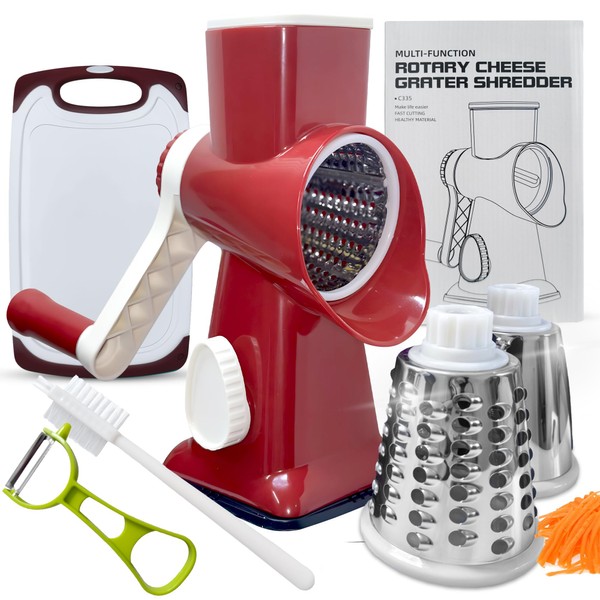 Rotary Cheese Grater Hand Crank Cheese Shredder Vegetable Shredder Manual