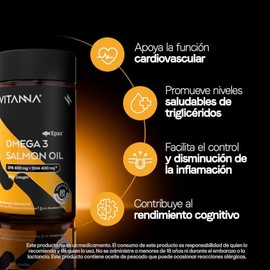 VITANNA® Omega 3 Aceite de Salmón Epax® | EPA/DHA 2000mg | 1 Mes