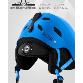 OutdoorMaster Kelvin Ski Helmet - Snowboard Helmet for Men, Women & Teenagers (S, Blue)