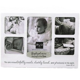 BAPTISM COLLAGE FRAME-BAPTIZED WITH HIS LOVE (HOLDS 1-4X6