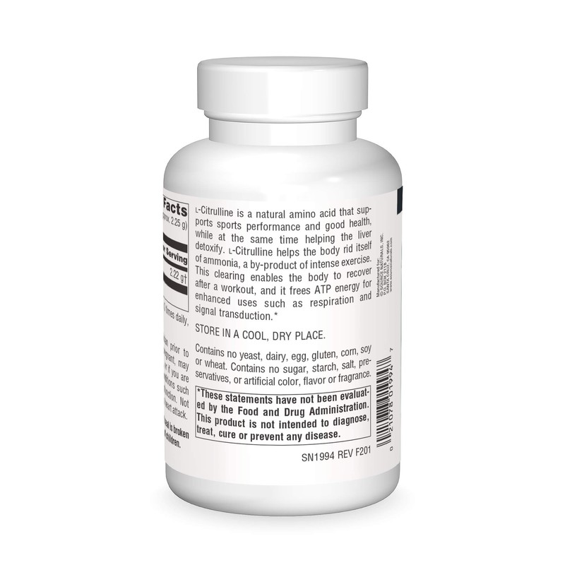 Source Naturals L-Citrulline Powder, Supports Exercise Recovery, Energy, and Detoxification