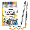TRANSON 12 Color Bold and Fine Dual-tip Acrylic Paint Pen