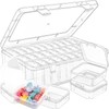 1 Pcs Bead Organizer Box,30 Pcs Clear Small Plastic Containers