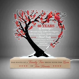 ARTSYWIX 50th Wedding Anniversary 3D Illusion Lamp, Acrylic Night Light Gift for Anniversary Mothers Day, Romantic Gift for Him Her Husband Wife Couple, 50 Years of Marriage for Dad Mom Grandparents