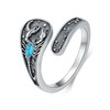 HUKKUN Scorpion Ring Sterling Silver Scorpion Spoon Ring Animal Jewelry