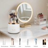 Toothbrush Holders with Cover,Dustproof 360 Rotating 7 Slots Toothpaste Holder