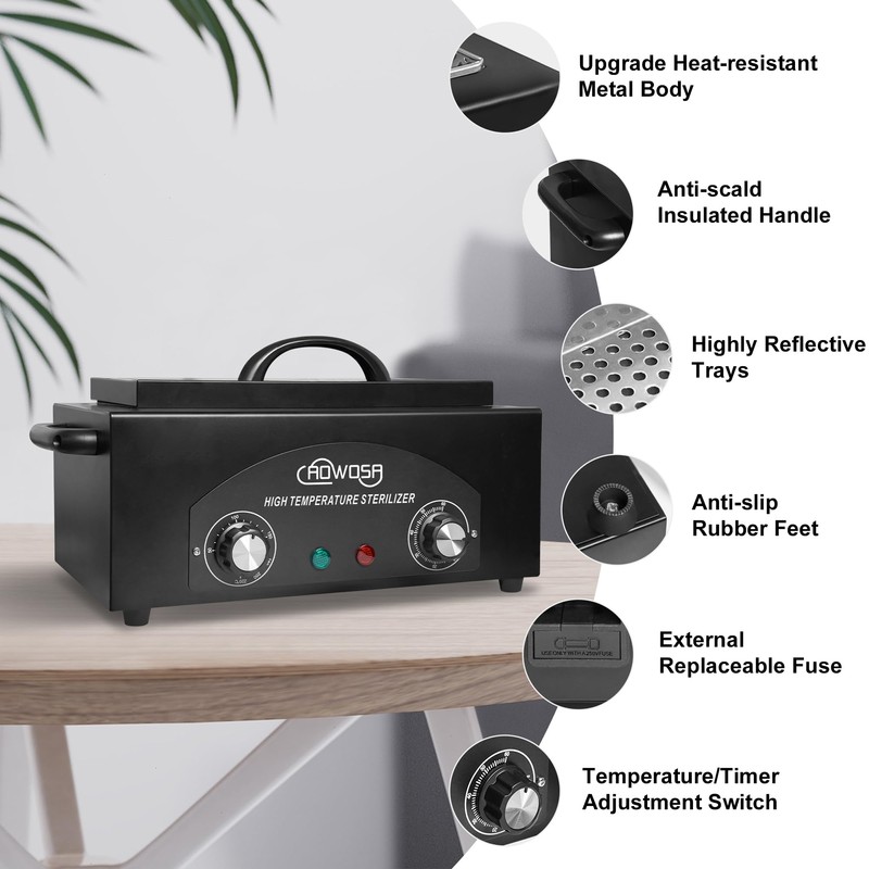 High Temperature Metal Tool Cleaning Box, 2L Dry Heat Cabinet