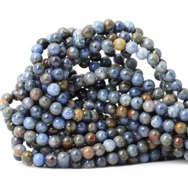 CHEAVIAN 60PCS 6mm Natural Sunset dumortierite Gemstone Beads Round Loose Beads for Jewelry Making 1 Strand 15"