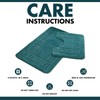Lions 2 Piece Non Slip Striped Bath Mat & Pedestal