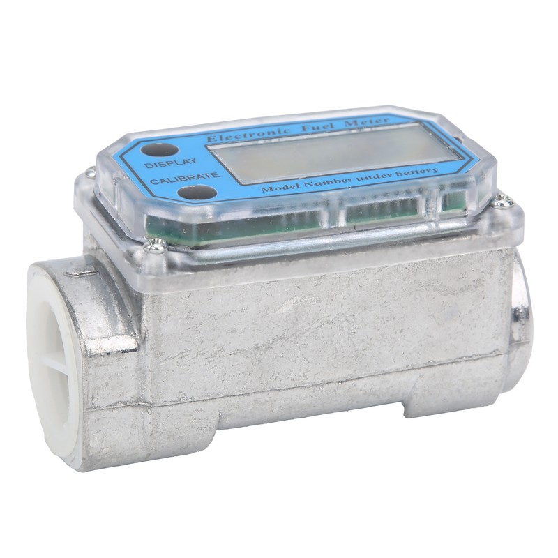 Digital Turbine Flow Meter Blue for Fuel Pump Gasoline Measuring