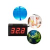 FBBULES Mini Digital Thermometer with Probe Temperature Monitoring for Fridge