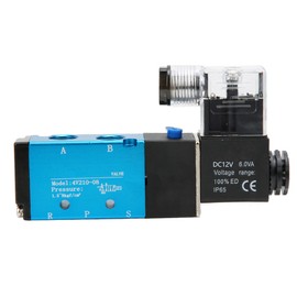 4V210-08 2 Position 5 Way Solenoid Valve PT1/4in Filtrated Air DC3W AC 6VA  (DC12V)