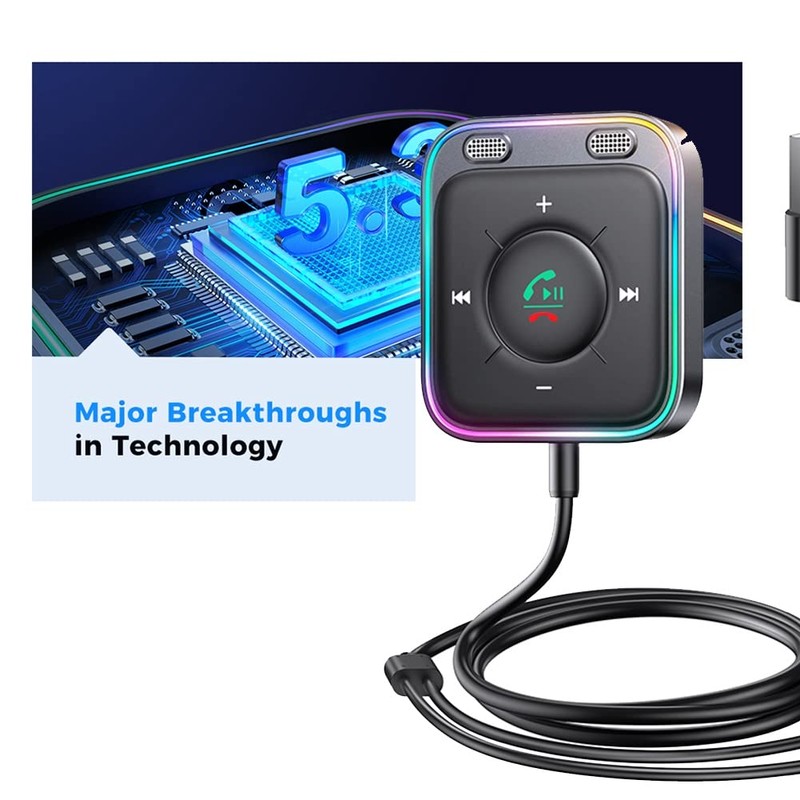 yksiahfi Bluetooth 5.3 Car Adapter Enhanced Dual Mics ENC Noise