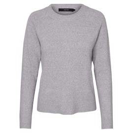 Vero Moda NOS Women's Vmdoffy Ls O-Neck Blouse Ga Noos Pullover (Vmdoffy Ls O-neck Blouse Ga Noos) - Grey (light grey blend light grey blend), size: XS