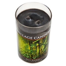 Village Candle Black Bamboo 24 oz Glass Tumbler Scented Candle, Large