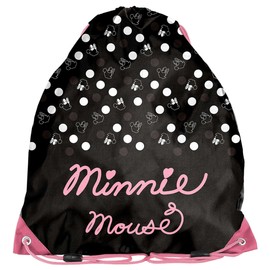 PASO School Shoe Bag Shoes Black and Pink Minnie Mouse, black, Designer