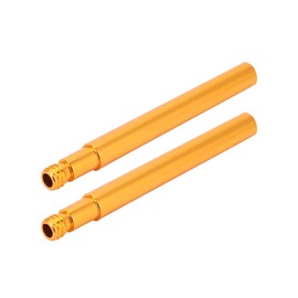 Keenso 2 x Valve Extender, 60 mm Bicycle Presta Valve Extender, Inner Tyres, Valve Extension (Gold)