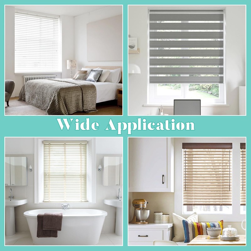 6Pcs Metal Square Headrail Brackets - White Venetian Blind Fittings